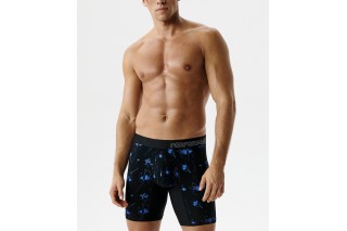 Мужские трусы шорты удлиненные Atlantic, бамбук, черные, MH-1207