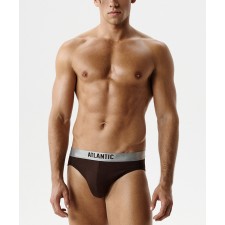 Мужские трусы слипы спорт Atlantic, пима хлопок, коричневые, MP-1589