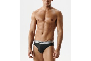 Мужские трусы слипы спорт Atlantic, пима хлопок, темный хаки, MP-1589