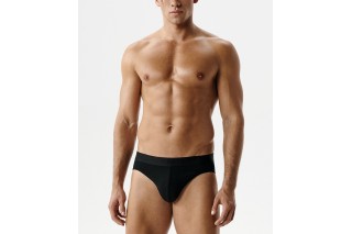 Мужские трусы слипы спорт Atlantic, микромодал, черные, MP-1590