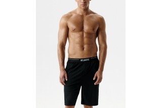 Мужские шорты пижамные Atlantic, хлопок, черные, NMB-046